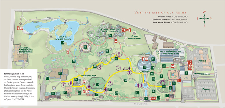 Map of Missouri Botanical Garden